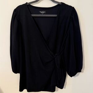 Ingrid by Ingrid & Isabel Black Maternity Wrap Top Sz Large